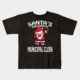 Santas Favorite Municipal Clerk Christmas Kids T-Shirt